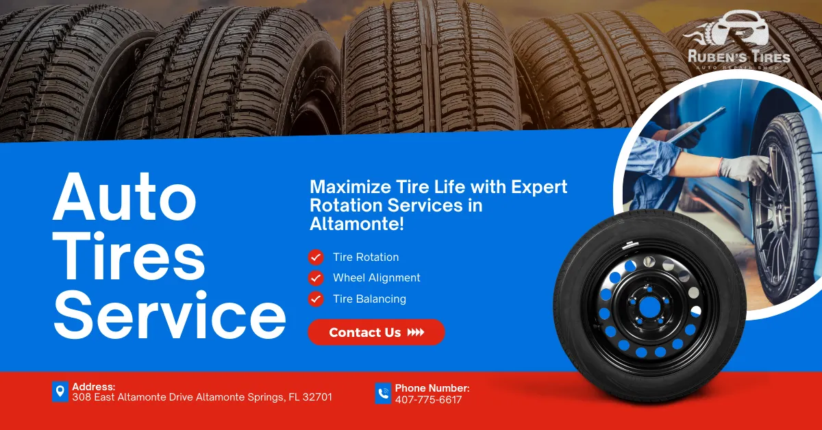 Auto tires service in Altamonte – Professional tire rotation, wheel alignment, and balancing to maximize tire life for Altamonte drivers.