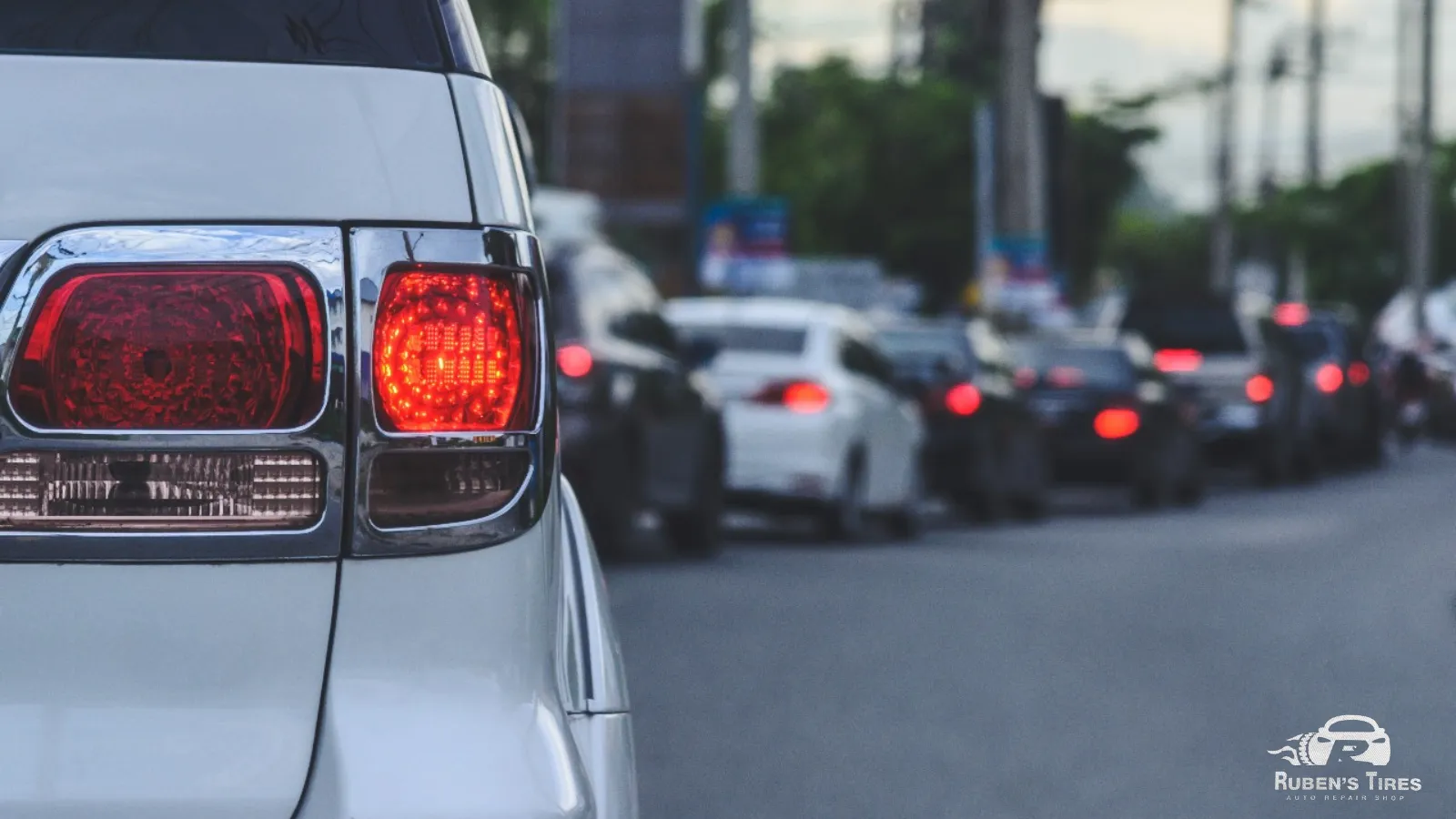 Traffic view in Altamonte Springs, emphasizing the importance of reliable brakes.