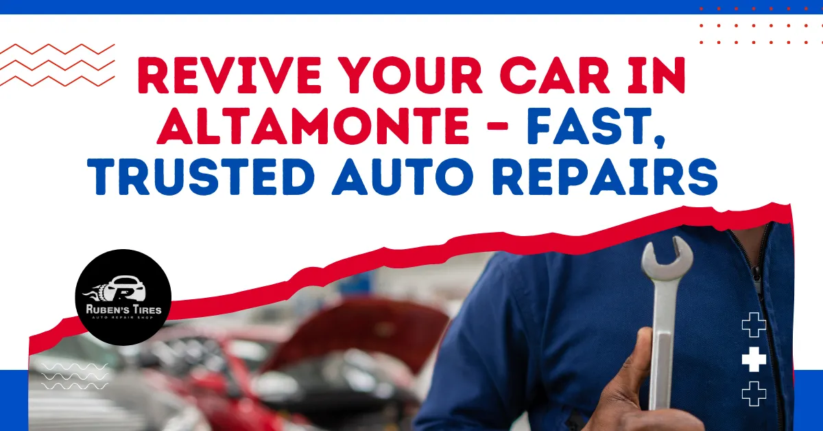 Mechanic holding a wrench at a professional auto repair shop in Altamonte.